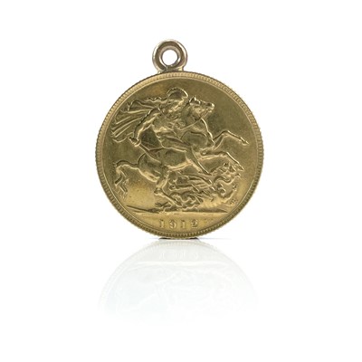 Lot 10 - A George V 1912 full sovereign coin with...