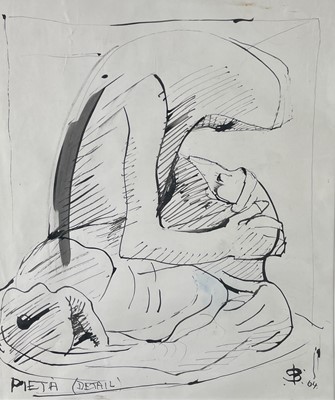 Lot 6 - Sven BERLIN (1911-1999) Pieta (Detail) Ink on...