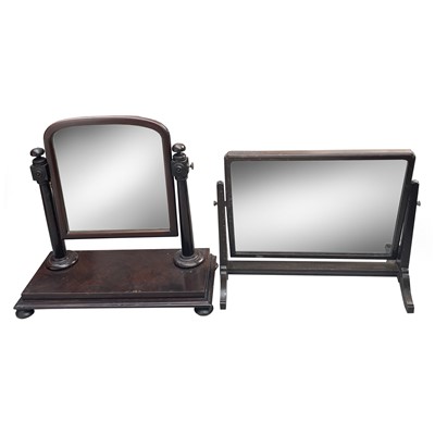 Lot 3136 - A Victorian mahogany toilet mirror on a plinth...
