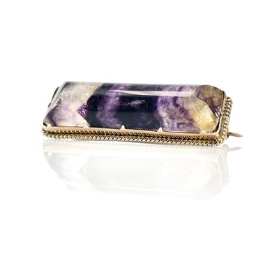 Lot 68 - A 19th century rose gold Blue John set...
