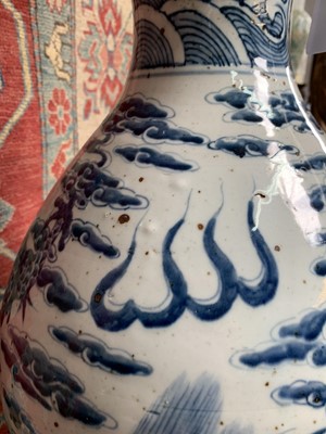 Lot 20 - An enormous Chinese blue and white porcelain...