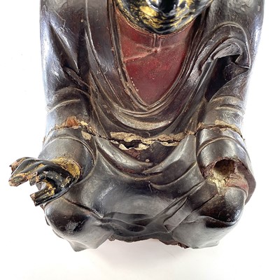 Lot 26 - A Vietnamese carved, lacquered and painted...