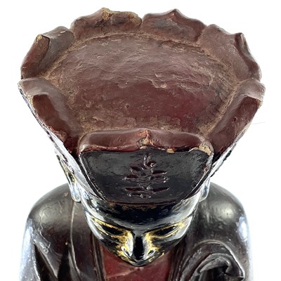 Lot 26 - A Vietnamese carved, lacquered and painted...