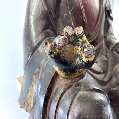 Lot 26 - A Vietnamese carved, lacquered and painted...