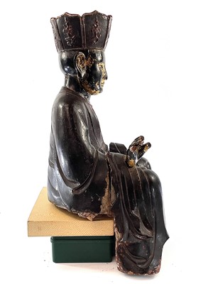 Lot 26 - A Vietnamese carved, lacquered and painted...