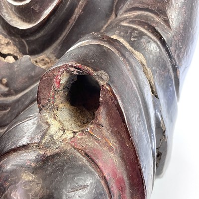 Lot 26 - A Vietnamese carved, lacquered and painted...