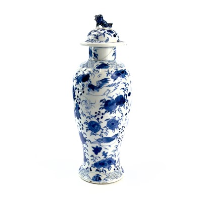 Lot 162 - A Chinese blue and white porcelain vase and...