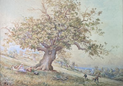 Lot 683 - H. BONHEUR The Oak Tree Watercolour Signed and...
