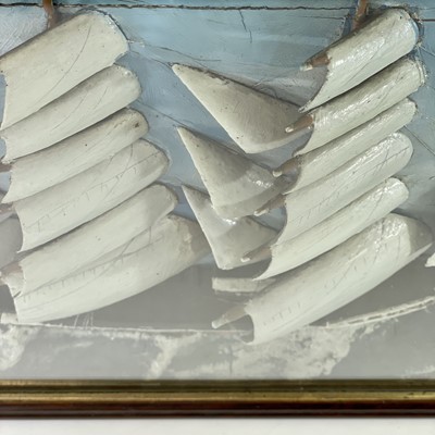 Lot 16 - A late Victorian diorama of a three masted...