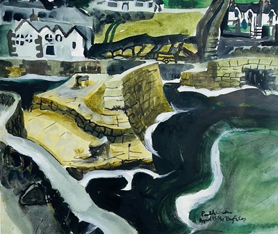 Lot 104 - Tony GILES (1925-1994) Porthleven Gouache...