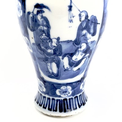 Lot 65 - A Chinese blue and white porcelain vase, late...