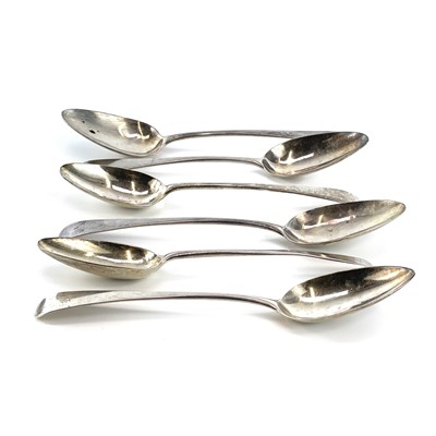 Lot 164 - Eight various Georgian silver Old English...