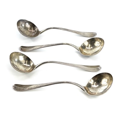 Lot 9 - A rare set of four Georgian silver Hanoverian...