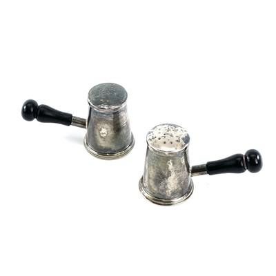 Lot 187 - A pair of modern silver novelty salt and...