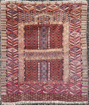Lot 1238 - A Hatchli Turkoman rug, circa 1900, the...