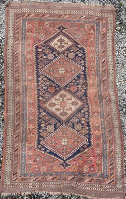Lot 1211 - An Afshar rug, South West Persia, late 19th...
