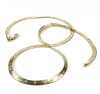 Lot 180 - An 18ct gold snake link necklace, stamped 750,...