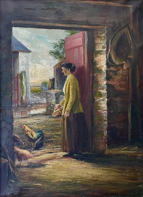 Lot 29 - John William ALLISON (1866 - 1934) Feeding the...