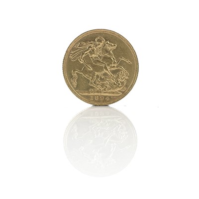 Lot 183 - A Victoria 1894 full sovereign coin.