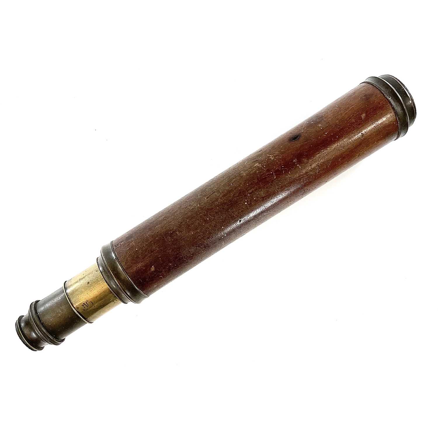 Lot 25 - A late Victorian mahogany bound brass two draw...