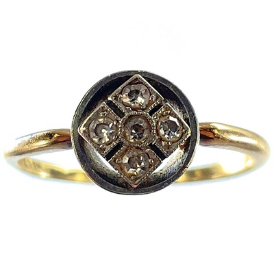 Lot 5 - An early 20th century 18ct gold diamond set...