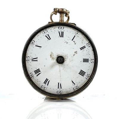 Lot 421 - A Georgian gold plated pocket watch, the 36mm...