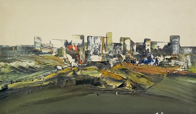 Lot 383 - Kit BARKER (1916-1988) Walled City Oil on...