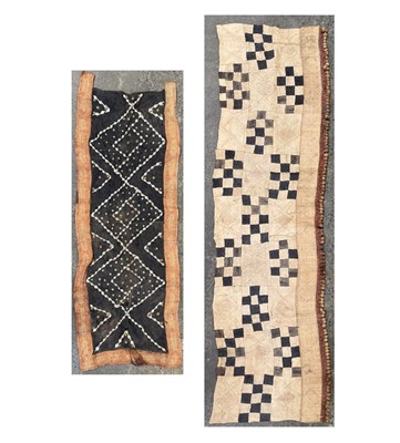 Lot 1213 - A Kuba cloth and a another African textile,...