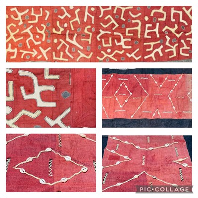 Lot 1214 - A large Kuba cloth, mid 20th century and...