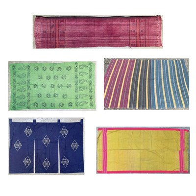 Lot 1222 - A North African textile, a Pakistan throw and...