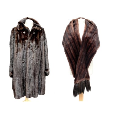 Lot 1618 - A Black Diamond 3/4 fur coat and a matching...