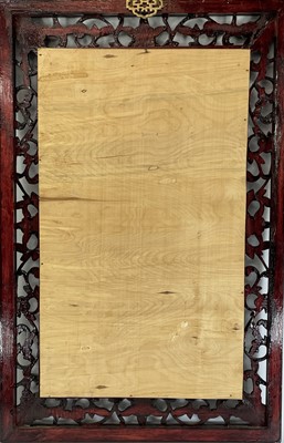 Lot 47 - A Chinese famille rose porcelain plaque, early...