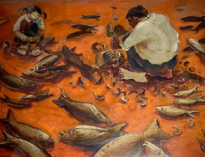Lot 281 - Nicola BEALING (1963) The Carver of Wooden...
