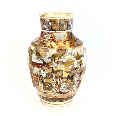 Lot 155 - A Japanese Satsuma vase, late 19th century,...