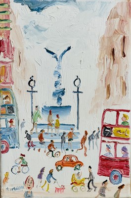 Lot 282 - Simeon STAFFORD (1956) Piccadilly, London Oil...
