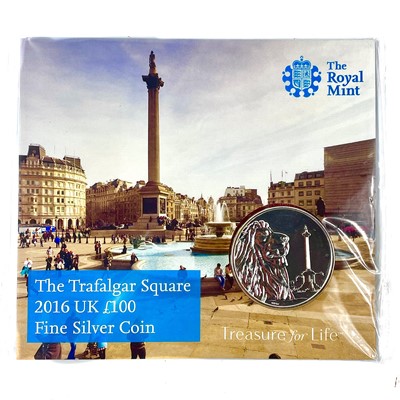 Lot 230 - G.B. Fine Silver £100 coin