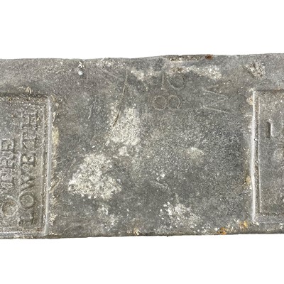 Lot 397 - A late 19th century Treloweth 28lb tin ingot...