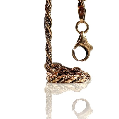 Lot 116 - A 9ct gold rope twist bracelet, length 20cm,...