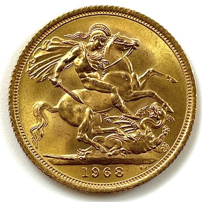 Lot 82 - A 1968 full sovereign coin.
