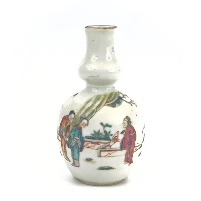Lot 5 - A Chinese famille rose porcelain double gourd...