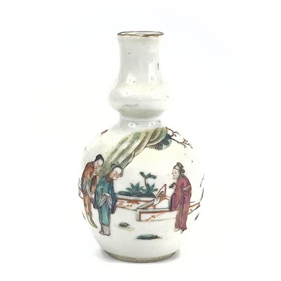 Lot 5 - A Chinese famille rose porcelain double gourd...