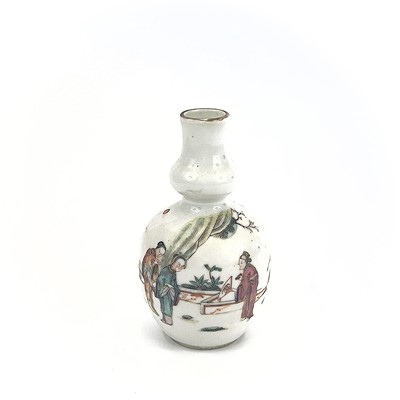 Lot 5 - A Chinese famille rose porcelain double gourd...