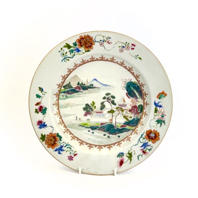 Lot 35 - A Chinese famille rose porcelain charger,...