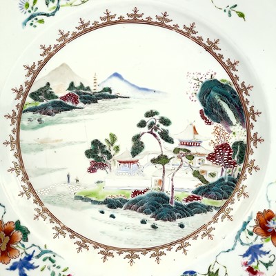 Lot 35 - A Chinese famille rose porcelain charger,...