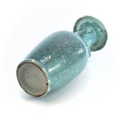 Lot 17 - A Chinese robins egg glaze porcelain vase,...