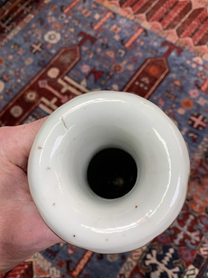 Lot 17 - A Chinese robins egg glaze porcelain vase,...