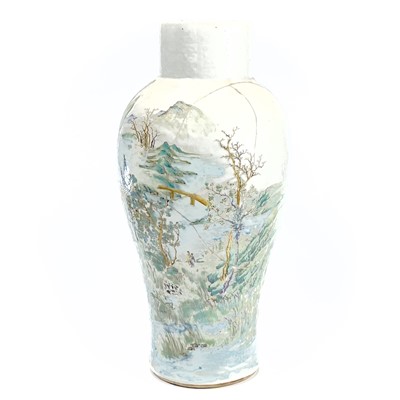 Lot 28 - A Chinese porcelain baluster vase, 19th...
