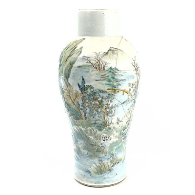 Lot 28 - A Chinese porcelain baluster vase, 19th...