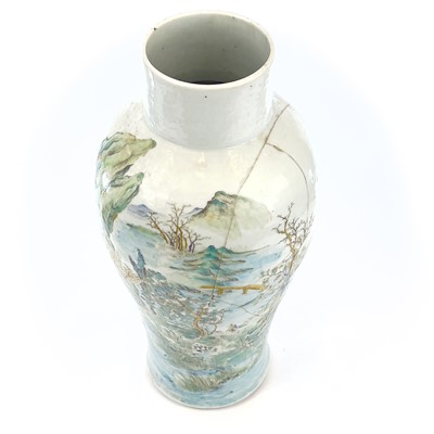 Lot 28 - A Chinese porcelain baluster vase, 19th...