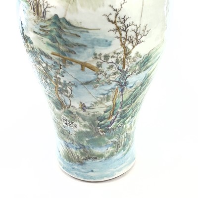 Lot 28 - A Chinese porcelain baluster vase, 19th...